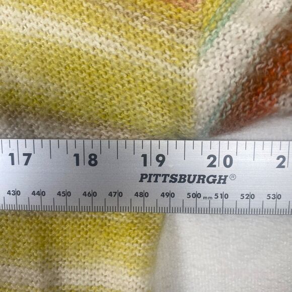 Soft Surroundings Juniper Aqua Multi Stripe Cardigan Women’s Medium Open Front - Picture 7 of 9